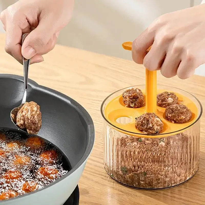 

Household Fried Meatball Making Tool Translucent Meatball Maker Kitchen Meatballs Press Mold Minced Meat Storage Container