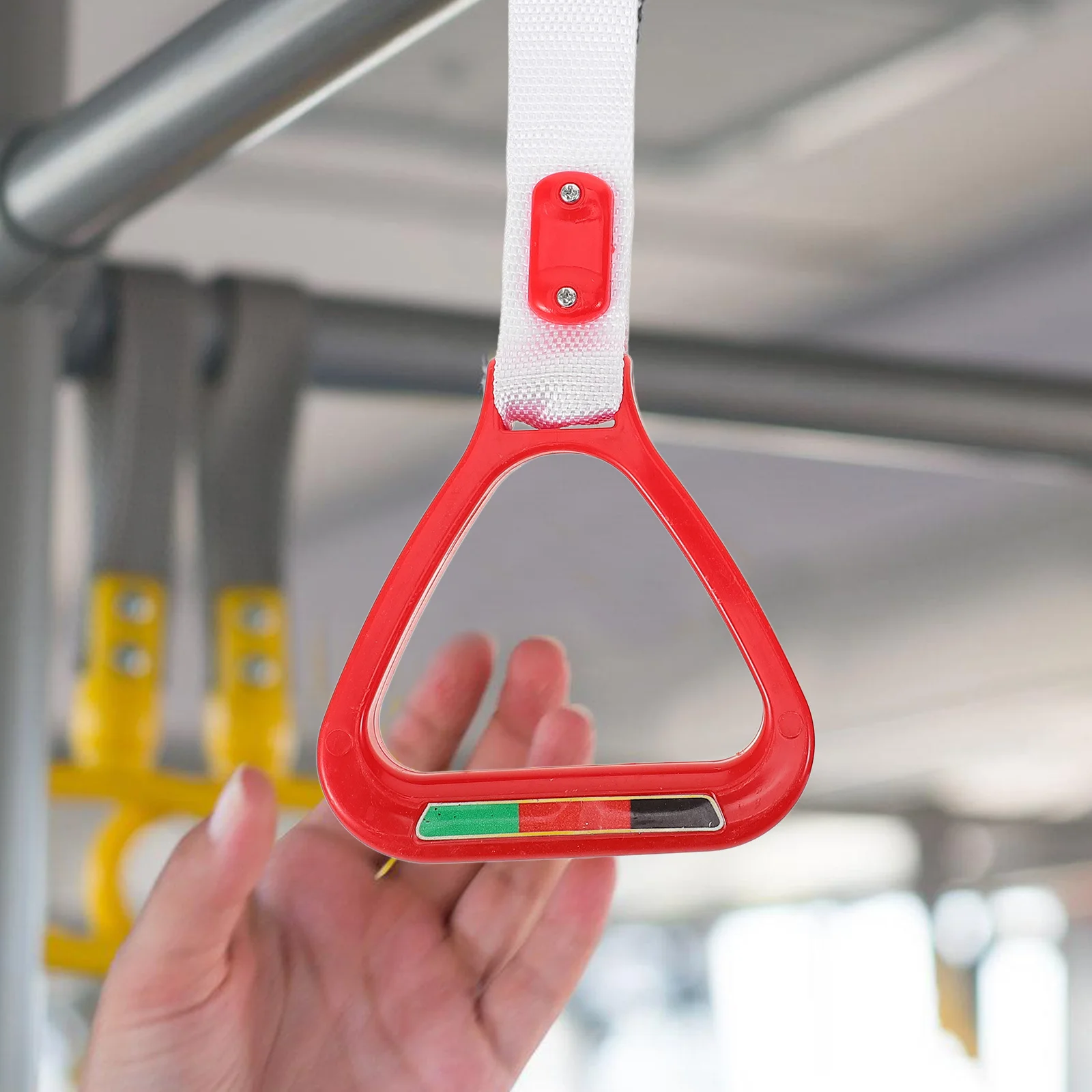 

2Pcs Handle Ring for Car Vehicle Bus Subway Heavy Duty Assist Handle Ring with Strap Secure Grip for Passenger Safety