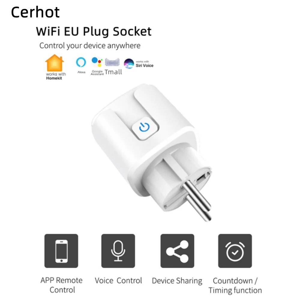 Cerhot EU16A Smart Plug Homekit Electrical Outlets With WiFi Siri Voice Remote Control Smart Home Part WiFi Socket Smart Socket