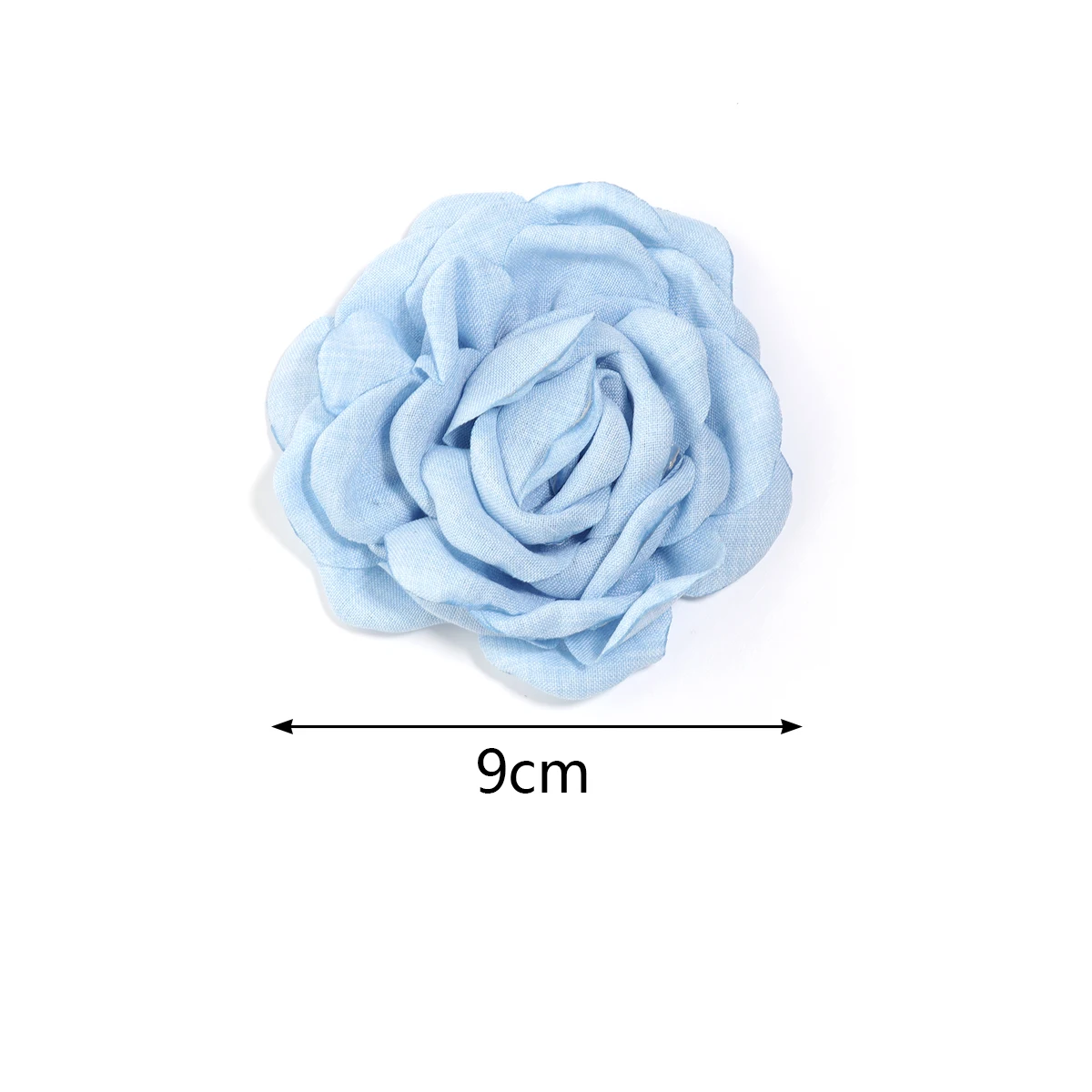 1Pcs/Lot 9cm Handmade Fabric Flowers Burned Edge Camellia Flower For DIY Sewing Crafts Brooch Clothing Accessories Wedding Decor