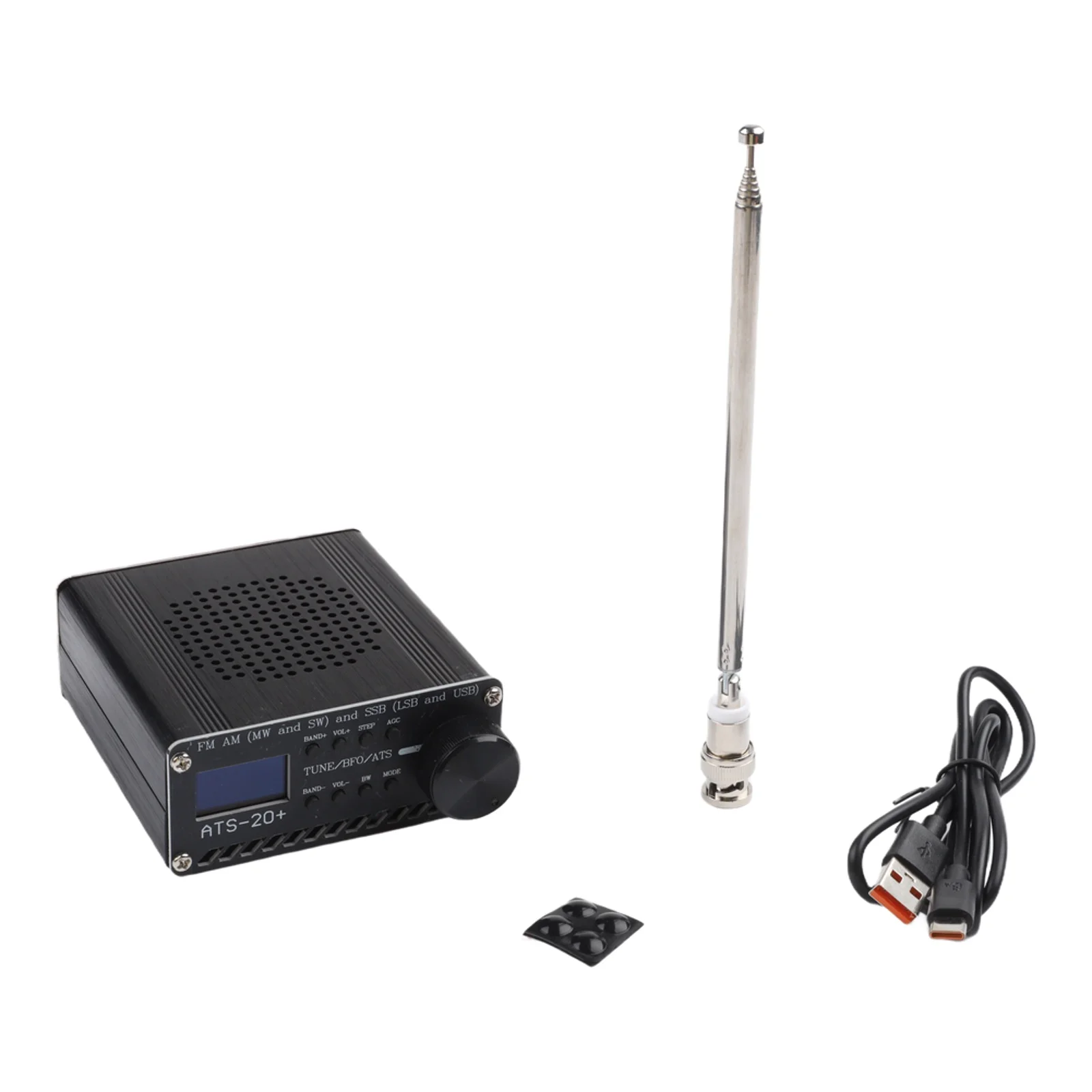 ATS20+ Plus ATS20 V2 SI4732 Radio Receiver with For DSP Support FM AM SSB Bands and Automatic Memory Retention