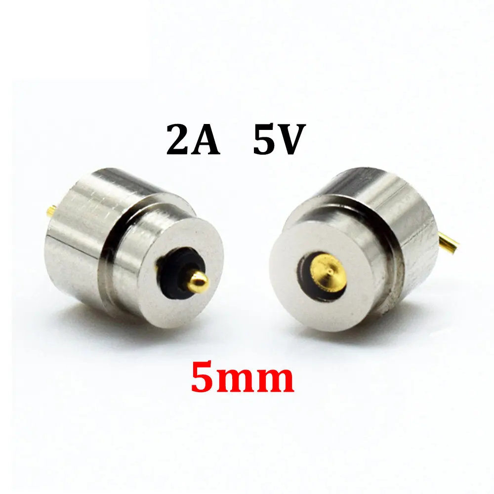 1 Paar runde 10A Hochstrom-Magnet-Saugfeder-Pogo-Pin-Steckverbinder, männlich und weiblich, DC-Stromlade-Magnetstecker – Detail 8