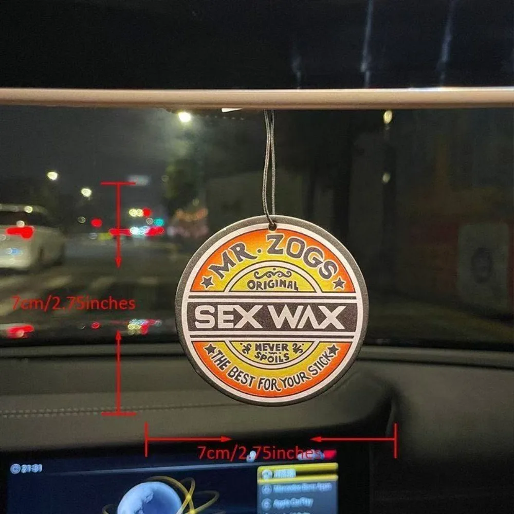 2D Flat 1/3/10 Piece, Round Surfboard Wax Retro Car Aromatherapy Piece - Rearview Mirror/Out of Trend Pendant, Lasting Fragrance