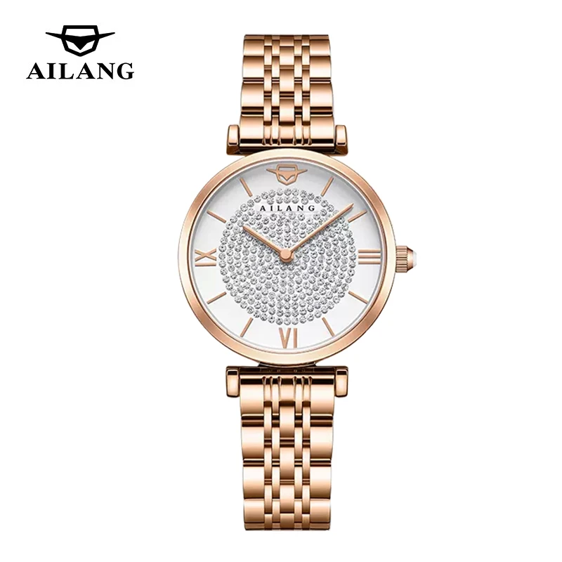 AILANG Brand New Ladies Quartz Watch Classic Starry Dial Luxury Ladies Watch Stainless Steel Strap Fashion Watch Montre Femme