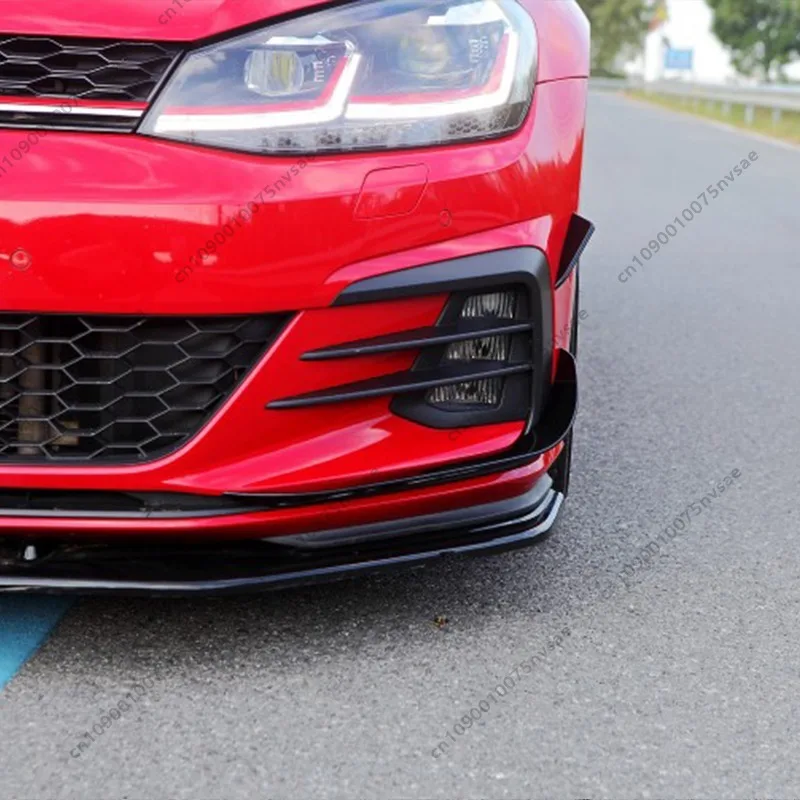 For VW Golf Mk7.5 GTI GTD 2017-2020 RevoZport Style Front Bumper Side Splitters Car Front Bumper Side Canard Spoiler Wings