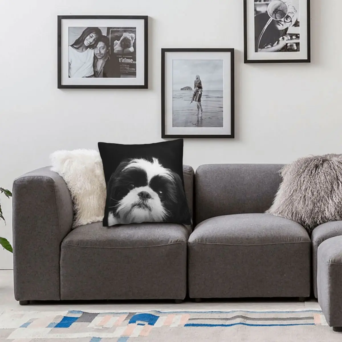 Shih Tzu Dog1 Square Pillowcase Pillow Cover Polyester Cushion Decor Comfort Throw Pillow for Home Sofa