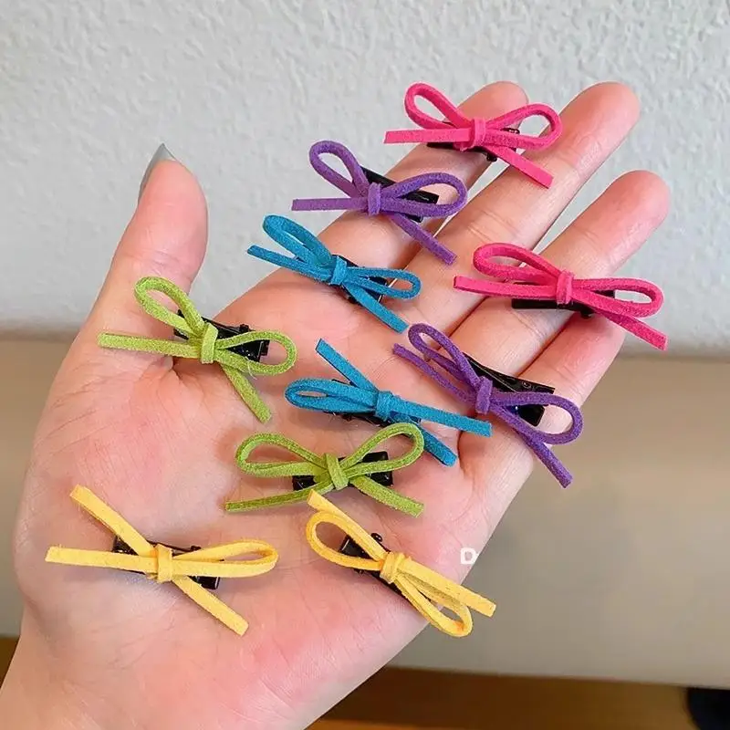 10 Stück süße Haarspangen mit Schleifen, bunte, hübsche Haarspangen mit Schleifen, sanfte Haarklammern, Haaraccessoires für kleine Mädchen, ideal für Reisen. – Detail 7