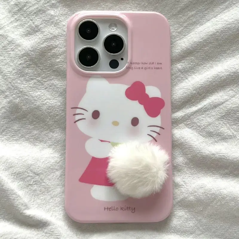 Cute Sanrio Cell Phone Cases Hello Kittys Accessories Kawaii Cartoon Anime Apply Iphone1511121314Xr Anti-Fall Toys for Girl Gift