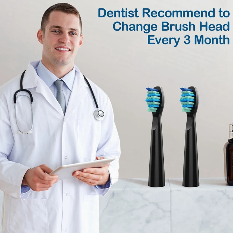 Tête de rechange de brosse à dents 10 pièces pour FW-507 Fairywill/508/551/917/959,FW-D1/FW-D3/FW-D7/FW-D8