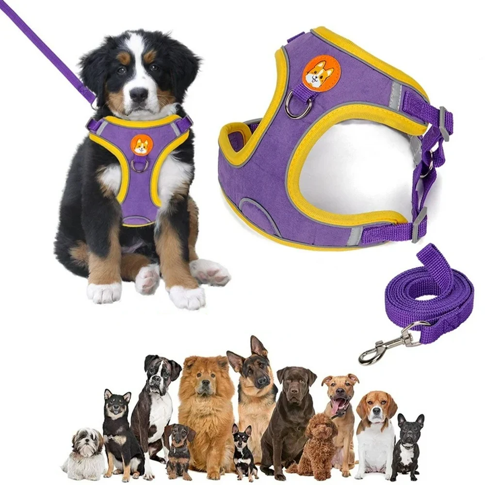 Coleira Peitoral Ajustável Confortável e Segura para Cães e Gatos, Design Ergonômico e Material Resistente para Passeios Diários