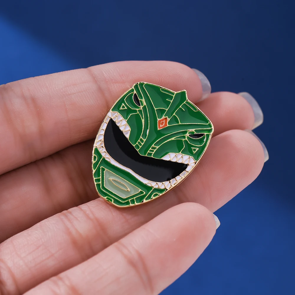 Battle Suit Avenger Helmet Enamel Badge Colorful Collar Brooch Set Cartoon Character Fun Pins Classic Anime Jewelry Collection