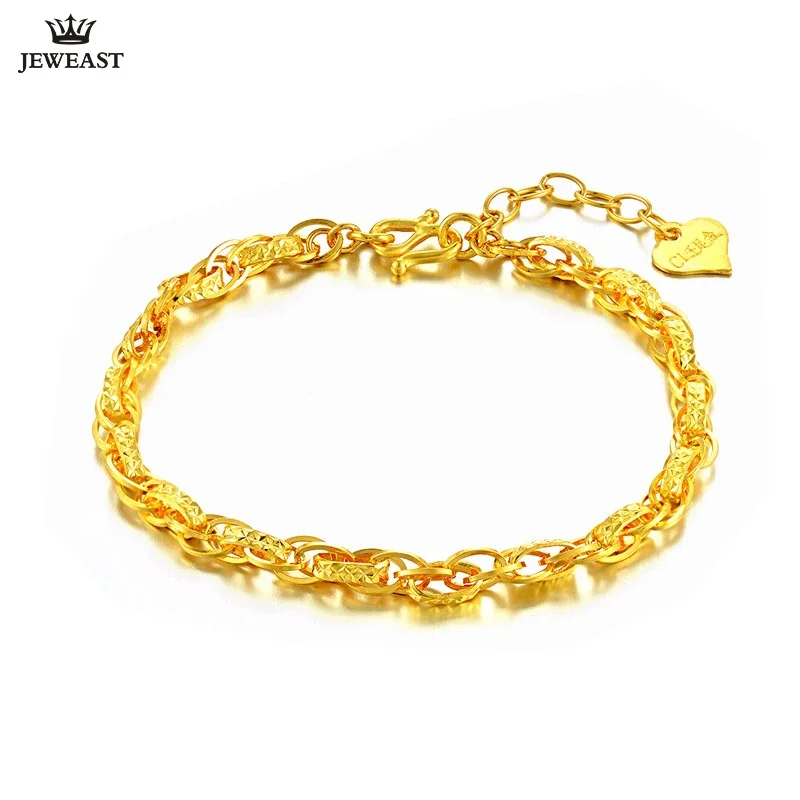 

YSF 24K Pure Gold Bracelet Real 999 Solid Gold Bangle Simple Fashion Hollow Design Upscale Classic Jewelry Hot Sell New 2023