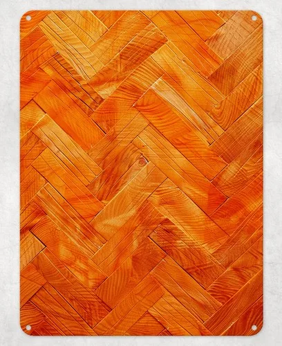 Orange Herringbone Pattern Metal Poster Wall Tin Sign Man Cave Shed Home Plaque --Tin Sign