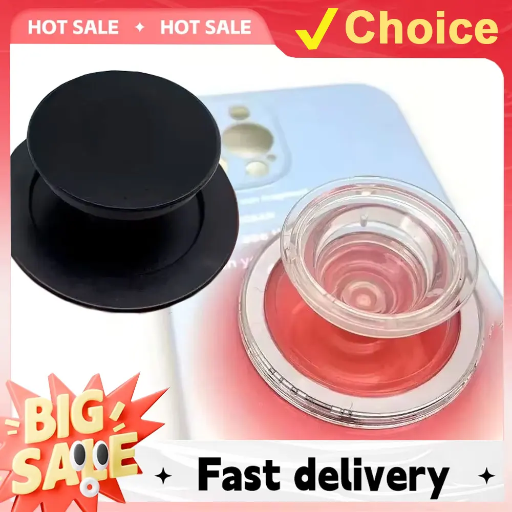 

Magnetic Safe Ring Finger Expanding Stand Folding Mobile Phone Grip Holder Socket Pocket Support for iPhone Mac Samsung Xiaomi