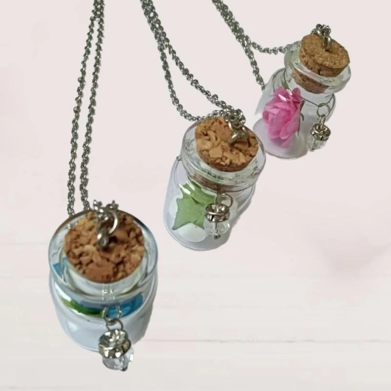 

Stylish Glass Bottle Pendant Accessory Charm Elegant Jewelry Crafting Supplies