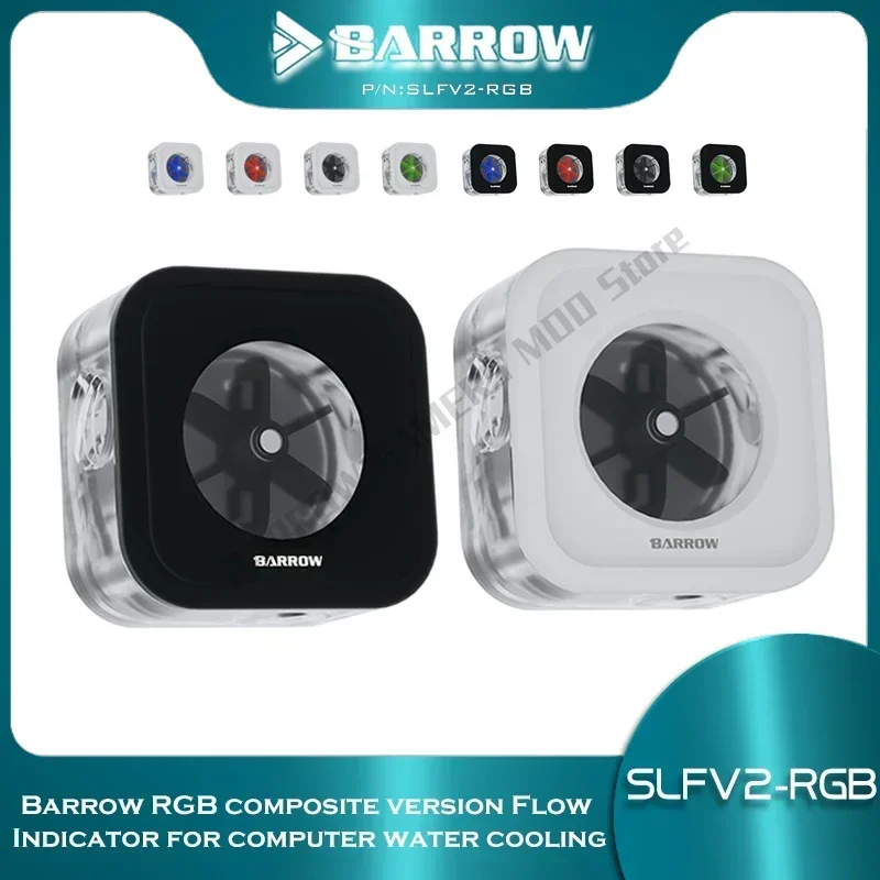 

Barrow SLFV2-RGB ,Aluminum Alloy Flow Indicator RGB 3X G1/4'' Hole Black/White 5V ARGB PC Water Cooling Flowmeter