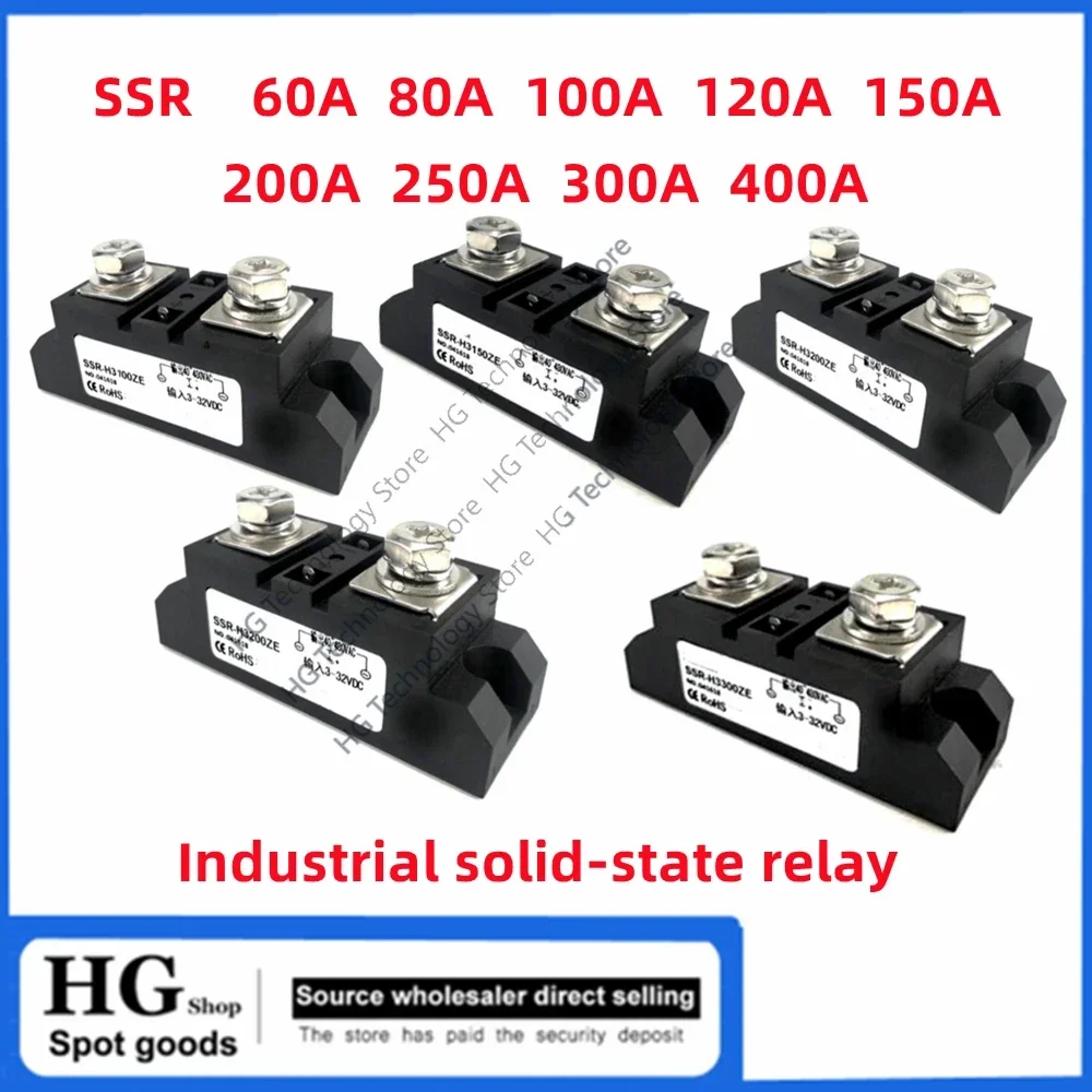 

Промышленное твердотельное реле SSR-H360ZF 60A 80A 100A 120A 150A 200A 250A 300A 400A DC 24V контролируемое переменное отопление, твердотельный режим