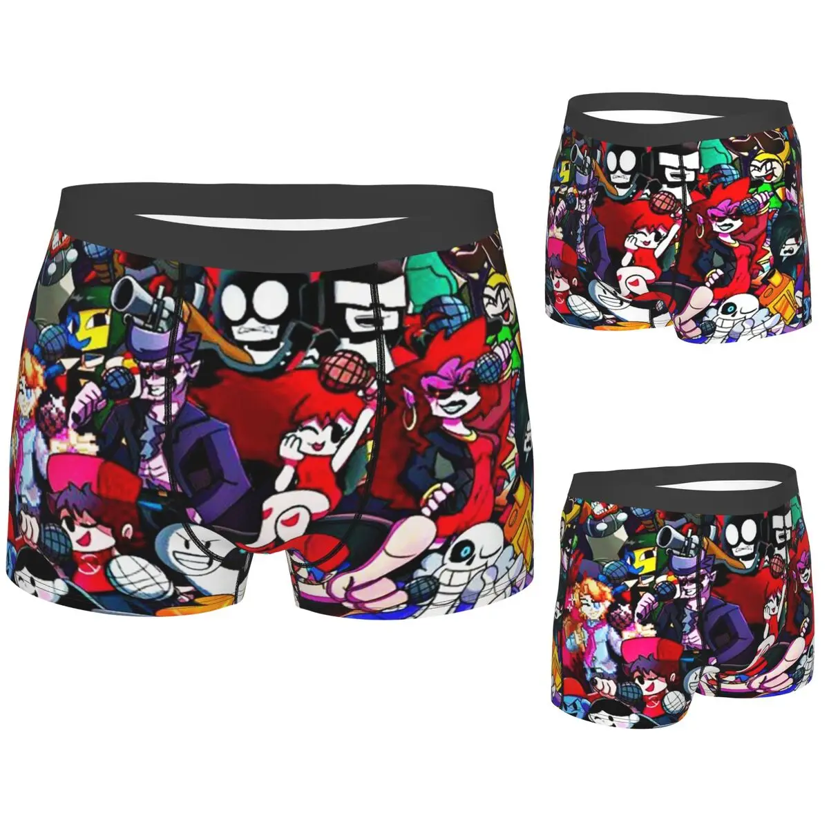 

Boxer Underpants Shorts Friday Night Funkin Characters Fnf Game Panties Men Comfortable Underwear for Homme Man Boyfriend Gifts