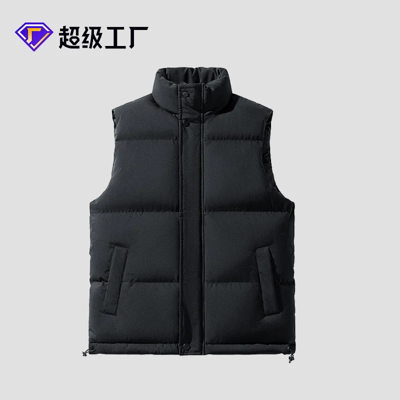 

Мужская и женская зимняя толстая пуховая куртка больших размеров с равным воротником-стойкой, хлопковая куртка-бретелька для мужчин