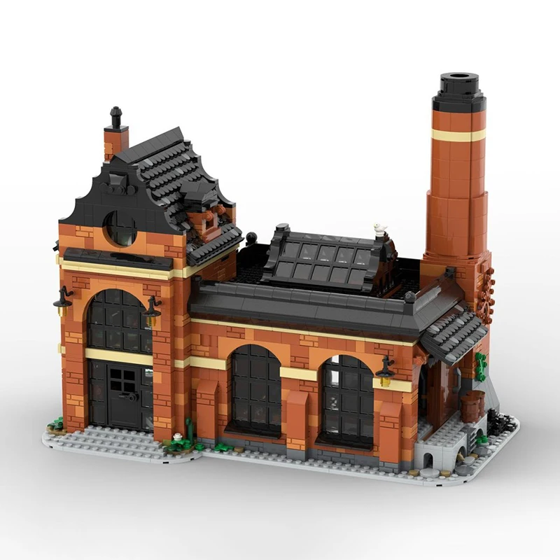 نموذج بناء المدينة Moc قوالب بناء مصنع الزجاج نموذج التكنولوجيا وحدات كتل هدايا عيد الميلاد اللعب لتقوم بها بنفسك مجموعات التجميع