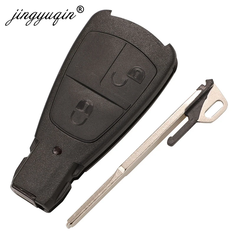 jingyuqin 2/3 Button Old Style Remote Car Key Shell For Benz Mercedes C180 1998-2004 W202 Smart Key Fob Cover Case With Blade