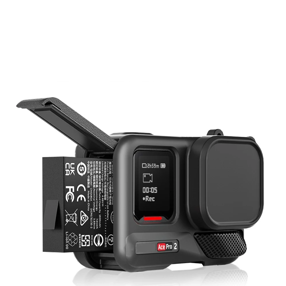 

Camera Silicone Protective Cover Lens Cap for Insta360 Ace Pro 2 Accessory Protective Cover Drop Case Black