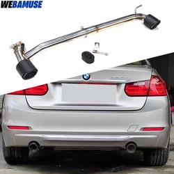 Dual Carbon Fiber Exhaust Tailpipes For BMW F30 F31 320i 318i 3 Series F32 420i Petrol model Muffler Tip System 2013-2016