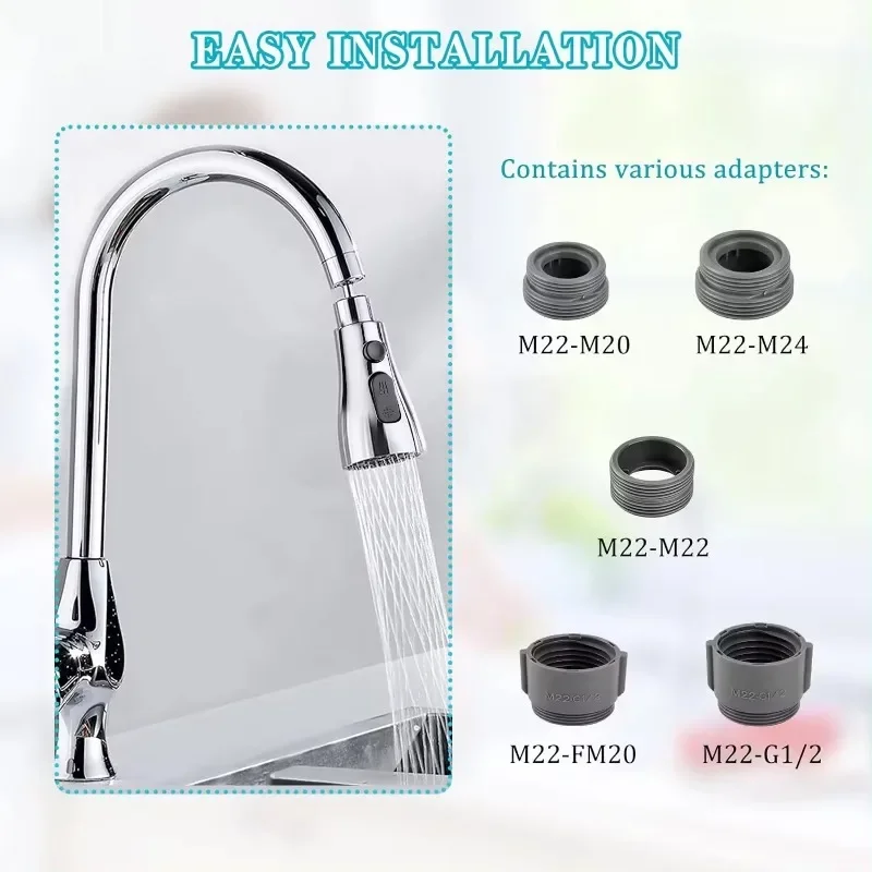 Faucet Filter Functions Kitchen Sink Shower Spray Sink Filter Tap Pull-Out Nozzle Bathroom Toilet Faucet Head Kitchen Faucet