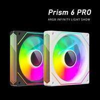 ZEZZIO Prism 6 PRO Computer Chassis Fan 12cm ARGB Motherboard Lighting Sync 4PIN PWM Quiet Cooling Fan 4