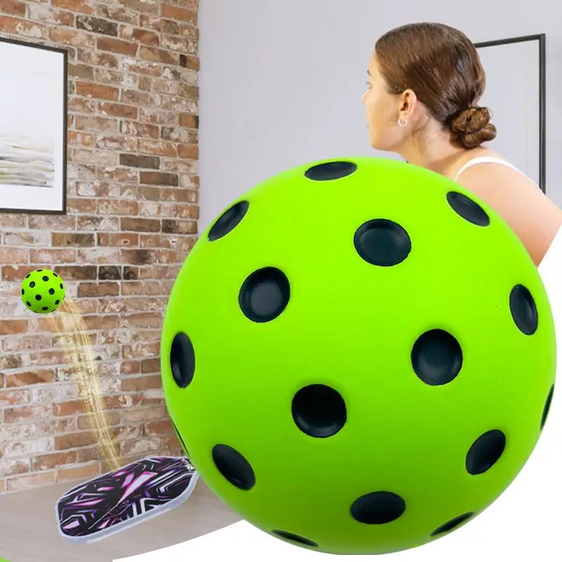 1 Buah Bola Pickleball Senyap untuk Hiburan Dalam Ruangan, Bola Latihan Senyap, Busa PU, Daya Pantul Tinggi, Tidak Mengganggu Orang