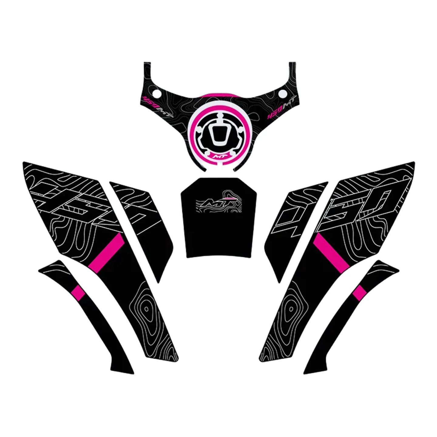 Anti Slip Fuel Tank Sticker Body Scratch Resistant Armor Creative Sticker Modified Accessories For CFMOTO 450MT 2024-2026