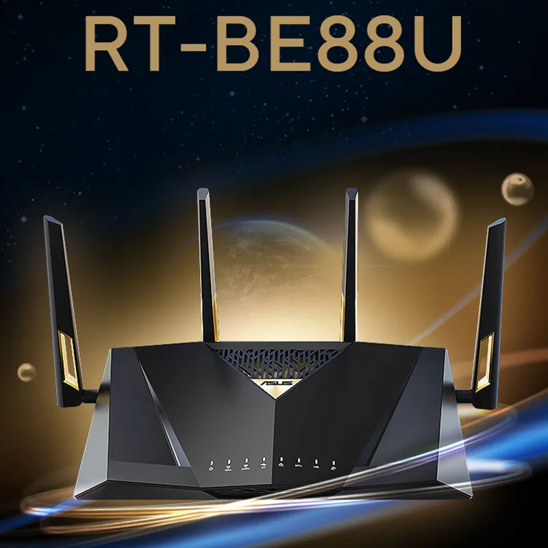 ASUS RT-BE88U WiFi 7 Router BE7200 7.2Gbps 802.11BE, Dual Band 2.4GHz&5GHz, 1x10G WAN,1x10G SFP+, Support OFDMA AiMesh Wi-Fi 7