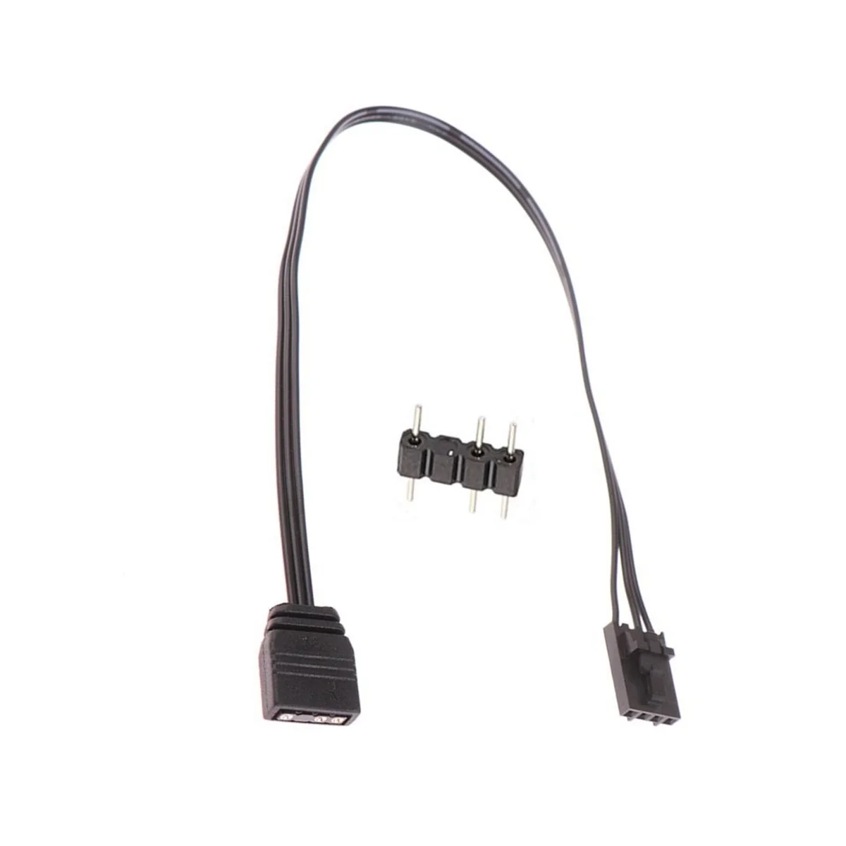 Conector adaptador para corsair 4pin rgb para padrão argb 3 pinos 5v, cabo rgb 25cm