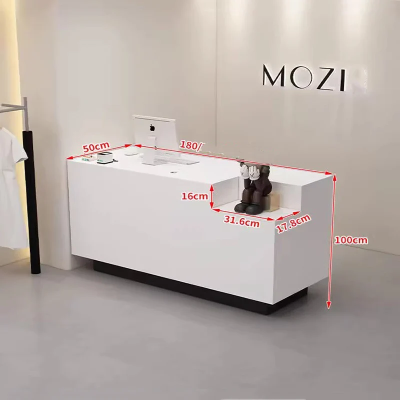 

Luxury Hair Salon Reception Desk Counter Decorations Hotel Modern Reception Desk Cashier Counter Nordic Trendy Office Furniture
