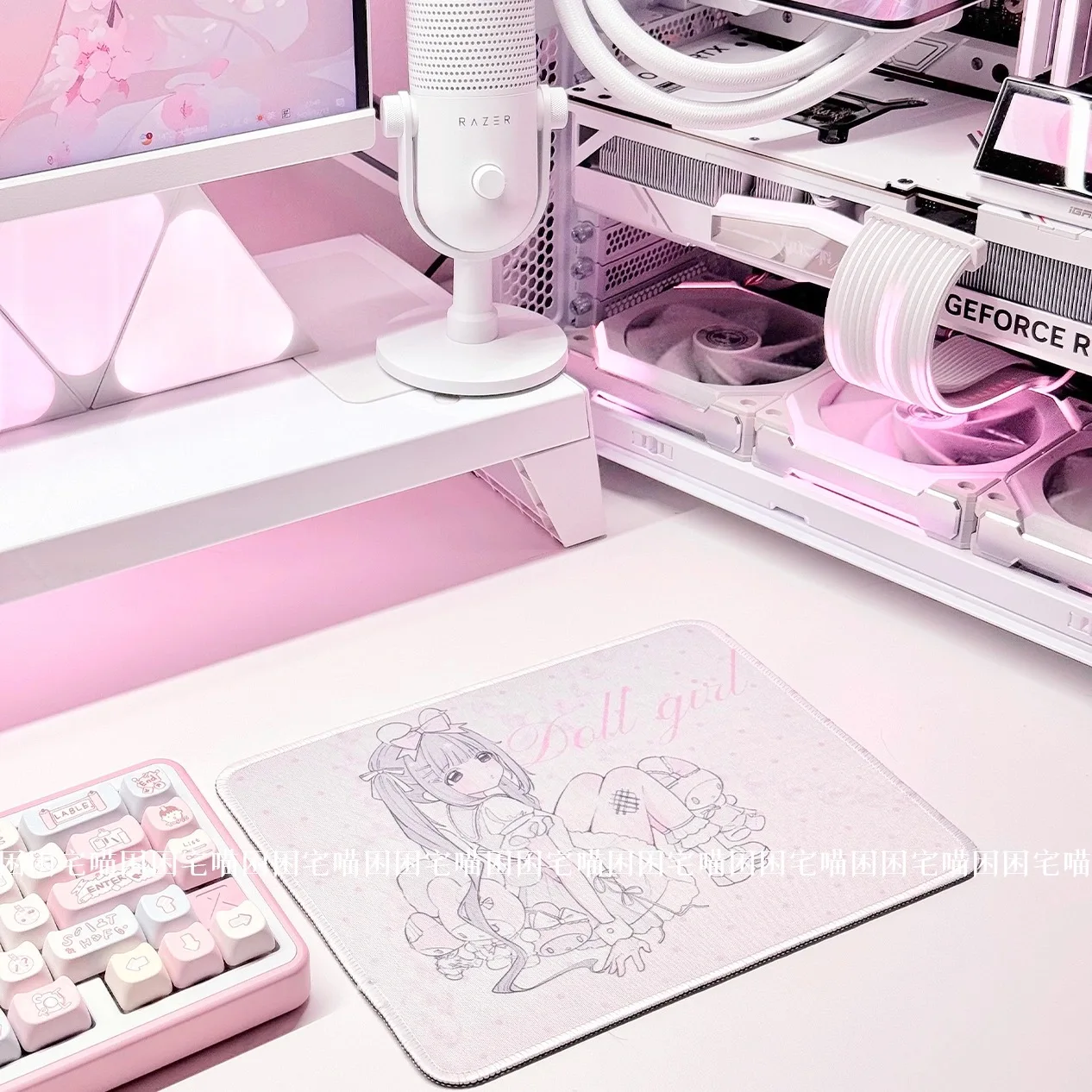 Série original de bonecas de menina, tapete de mesa de couro, mouse pad fofo e-sports