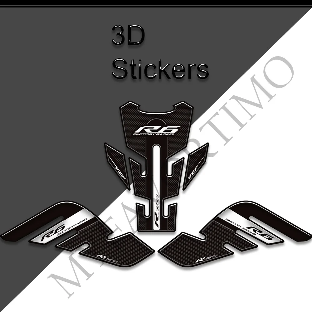 

Tank Pad Stickers For YAMAHA YZF-R6 YZF R6 YZFR6 Decals Protector Side Grips Gas Fuel Oil Kit Knee 2017 2018 2019 2020 2021 2022