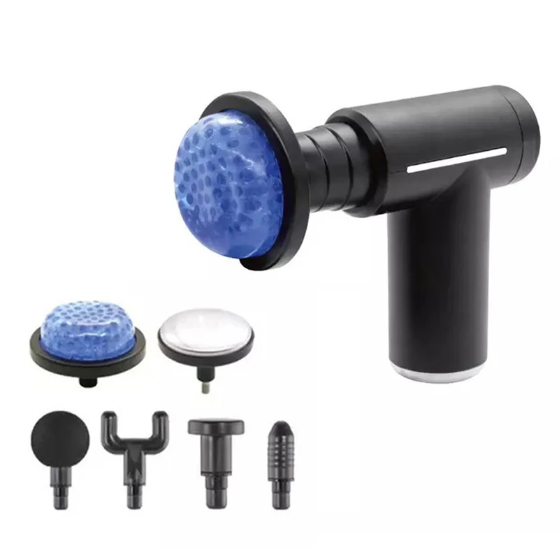 

Пистолет для массажа мышц, релаксация, интеллектуальные упражнения, фитнес-массажер, холодный и горячий компресс, фасциальный пистолет, 6 головок