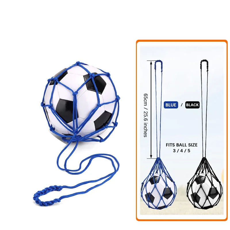 الشباب كرة القدم المدرب الذاتي ركلة صافي الجيب المهنية في الهواء الطلق الرياضة النايلون صافي كرة القدم كرة حمل حقيبة الصلبة شبكة كرة السلة حقيبة