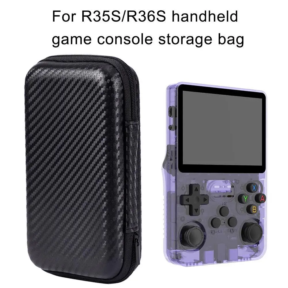 Black Storage Bag For R35S Game Console for r36s Case Protective Case Large Capacity Travel Bag Handbag Dustproof