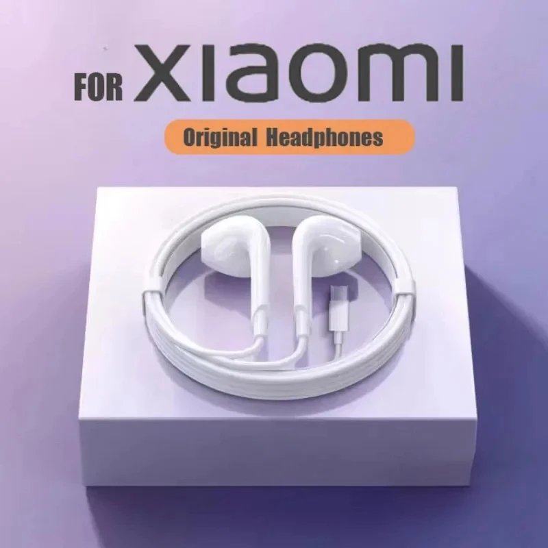 Para Xiaomi auriculares originales Xiaomi mi 14 13 12 auriculares intrauditivos Redmi Note 10 9 tipo C 3,5mm auriculares con cable accesorios de teléfono