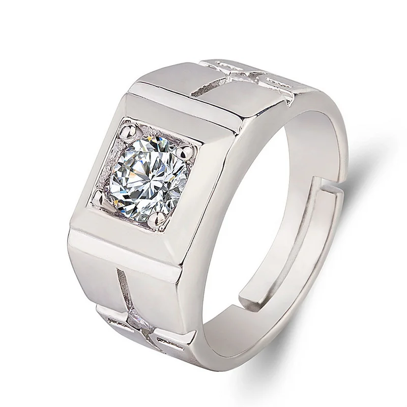 2Pcs Silber Farbe Luxus Zirkon Paar Ringe Für Frauen Für Immer Endlose Liebe, Verlobung, Hochzeit Bands Ring Valentinstag Geschenke – Detail 11
