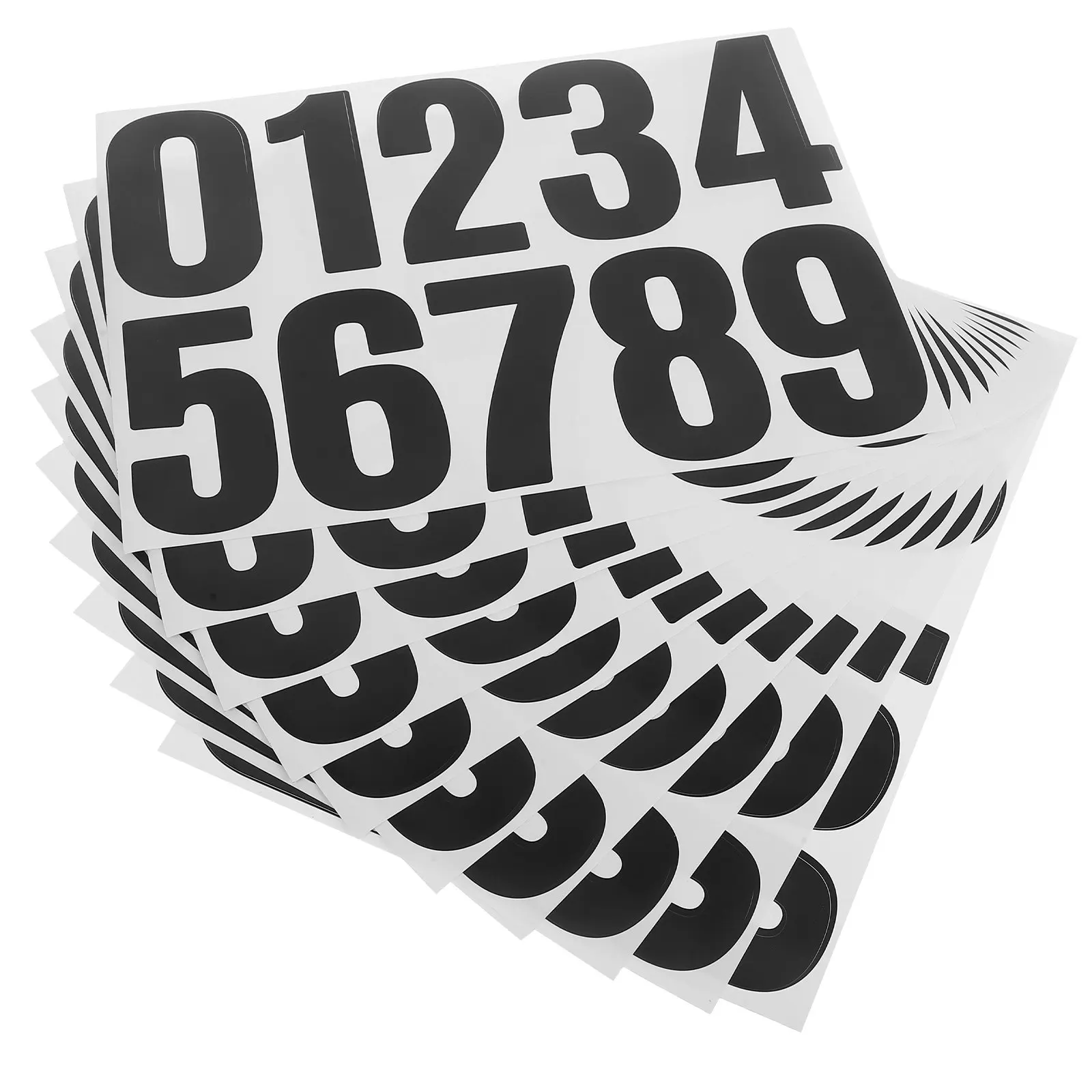 10Sheets Waterproof Number Stickers Self Adhesive Numbers Decals for Mailbox Door Trash Can Address Labels Outdoor Use