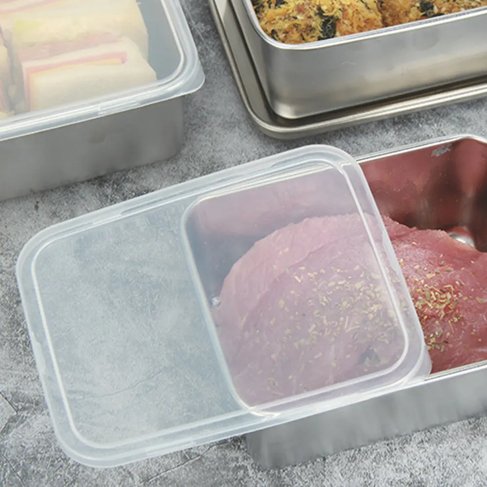 

Контейнер для хранения продуктов из нержавеющей стали, герметичный, портативный, для сохранения свежести, ланч-бокс для офиса