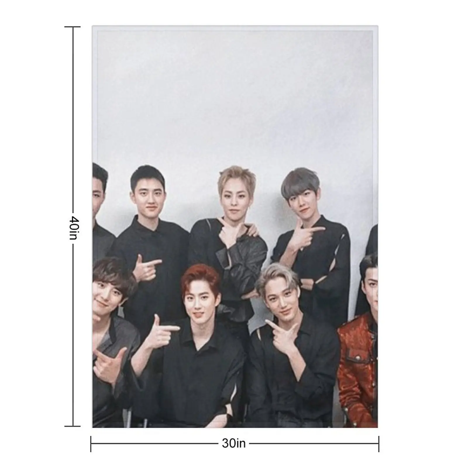 OT9.EXO.BOYZ رمي بطانية كيس النوم السفر السياحي لينة أفخم منقوشة البطانيات