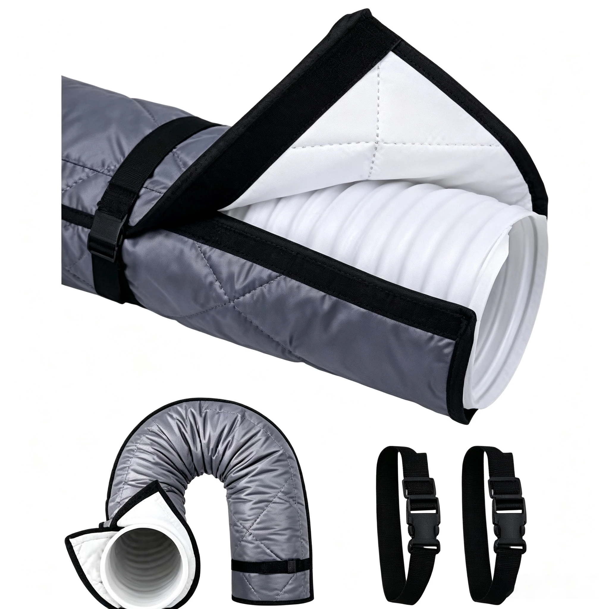 Universal Deluxe Flexible Heat Insulation Sleeve for Portable AC Exhaust Hose Dustproof Sunshade Cover Thermal Protective Wrap