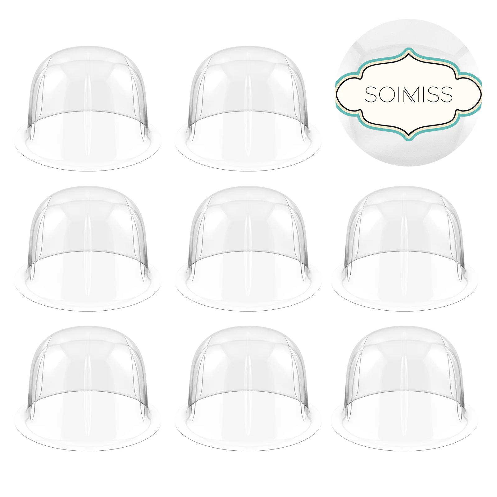 8pcs Dome Hatspport Holders Hat Shape Protector Plastic Hat Holders Hat Display Stands for Home Travel