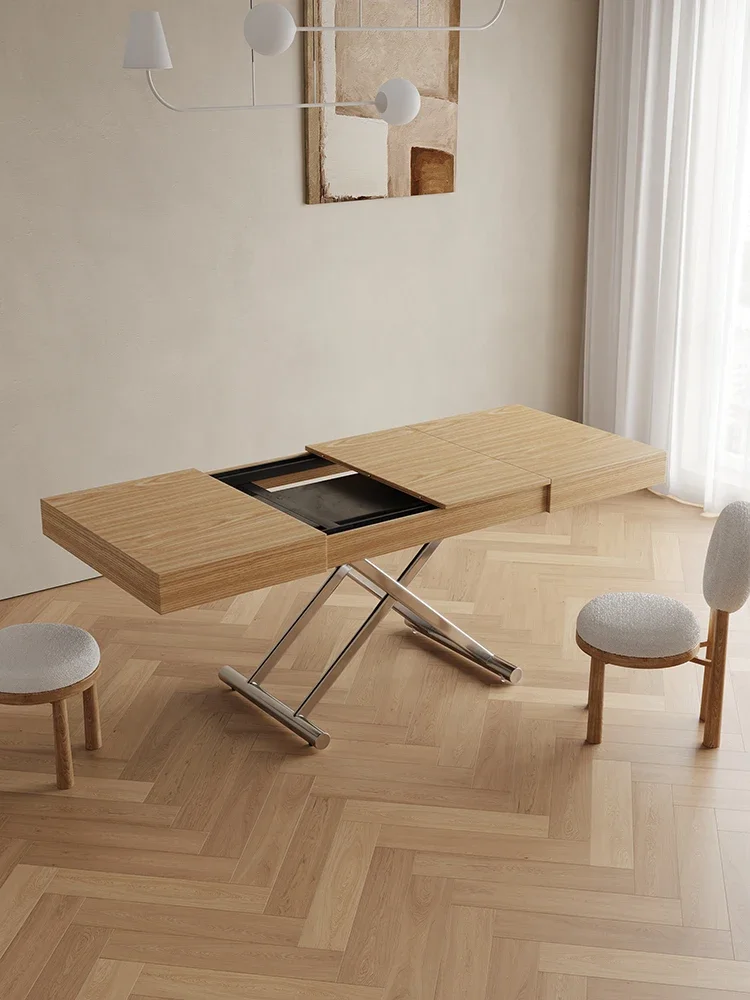 Dining table, coffee table, dual-purpose integrated small apartment, multi-functional rectangular dining table