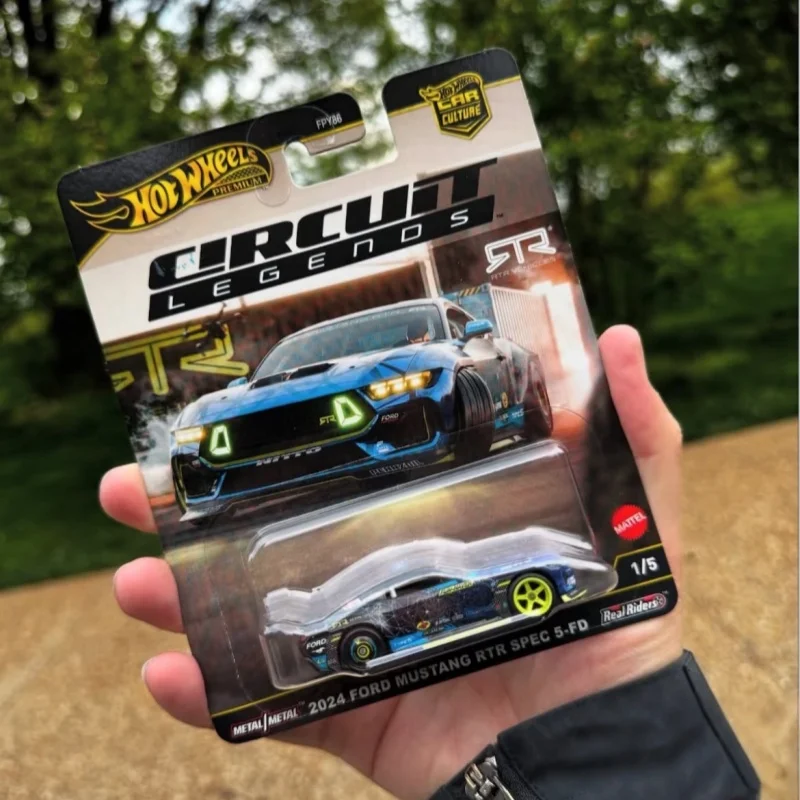 

Hot Wheels New Fpy86 2025 Car Culture Track Legend Iron Base Rubber Car Model Ford Mustang Pandem 499 Toy Collect Model Toys