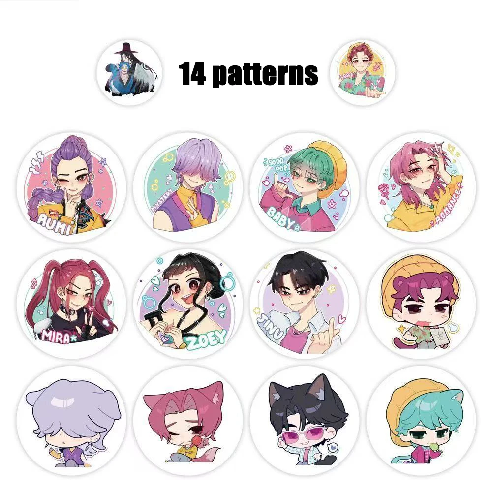 500 pezzi Kpop Demon Hunters Cartoon decalcomania bagagli fai da te telefono tazza chitarra giocattoli per bambini