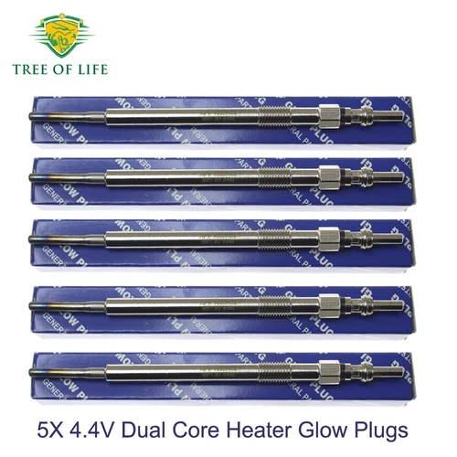 Imagen 1 del producto 5PCS 4.4V Velas de incandescencia de doble núcleo para VOLVO XC60 XC90 I S80 II (AS) V50 (MW) 2.4 D D3 D5 8653880 46072015F K68092-635AA